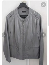 Veste Simili Cuir femme Grise