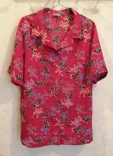 Blouse chemisier rose à