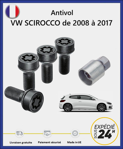 Ecrous antivol roues noir - ecrous,