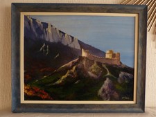 Tableau peinture chateau fort