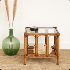 Table Rotin Bout de Canapé