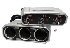 Triple Prise Allume-Cigare avec interrupteurs