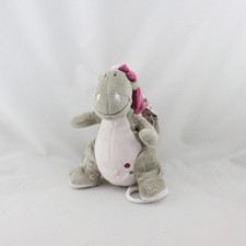 Doudou musical dragon gris