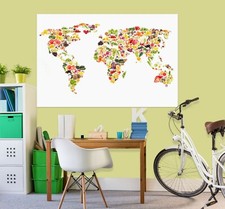 Fruits frais 3D B492 carte du monde autocollant mural papier peint peinture murale Amy