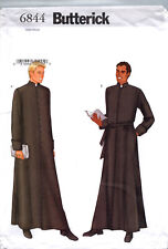 OOP Mens Priest Clergy Cassock Robe Butterick Sewing Pattern 6844 Choose Size