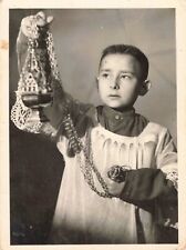 OLD RELIGIOUS PHOTOGRAPH SMALL CATHOLIQUE WITH CENSER