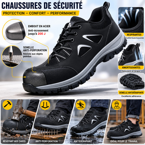 Chaussures sécurité homme - chaussures,