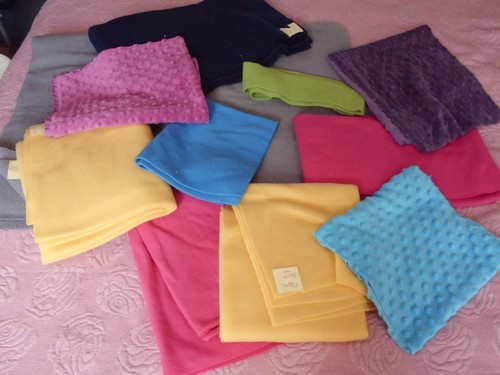Lot coupons tissu - tissu, polaire