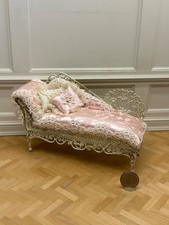 Dollhouse Miniature Artist Serena Johnson FABULOUS Wicker Chaise Lounge--ESTATE-