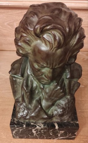 Beethoven buste bronze signé - beethoven,
