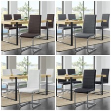 Cuir Cantilever Chaise 2/4/6/8