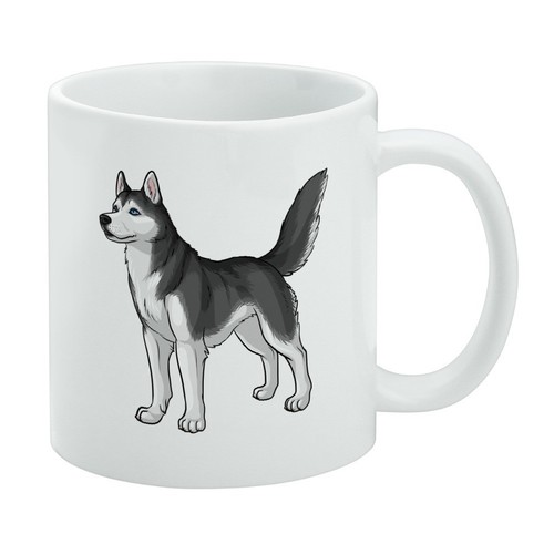 Siberian husky pet dog - siberian, white