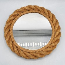 Petit miroir rond en corde de