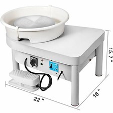 Roue Tours De Poterie Machine Céramique Argile Potier Kit 280w 250mm + Outils
