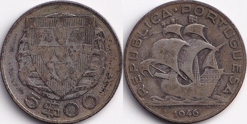 Escudos 1946 portugal - 5,