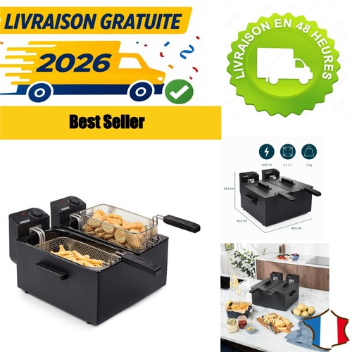 Friteuse électrique double