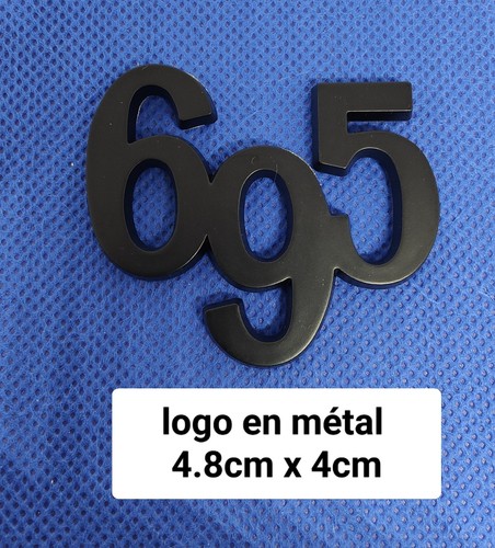 Logo 695 noir mat - noir, autocollant