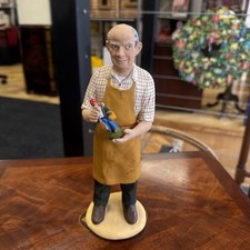 Marcel Carbonel Santons Made In France Large Figure Of Himself With Miniature.