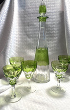 VAL ST LAMBERT DECANTER & 5