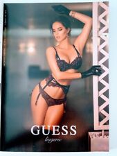 GUESS LINGERIE PUB AD FASHION GUESS WOMAN IN LACE BRA PANTIES 1 PAGE
