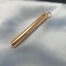 Pendentif ancien Porte-mines rétractable Châtelaine Métal doré Murat