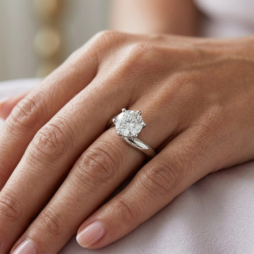 Bague diamant cultivée - diamant, en