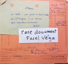 FACEL VEGA 1960 FICHE DE