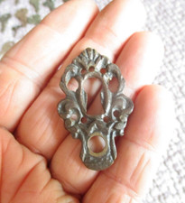 Ancien Trou à Clé Bronze garniture à Porte de Meuble ancien Vitrine Bibliothèque