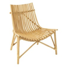 Fauteuil Design en Rotin "Margery" 84cm Naturel