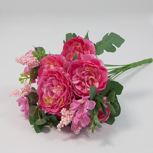 Soie artificielle fleur rose - soie,
