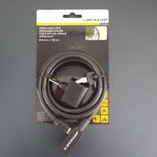 Antivol Spirale A Clé Dunlop Vélo Scooter Moto Remorque Portail 150cm 8mm