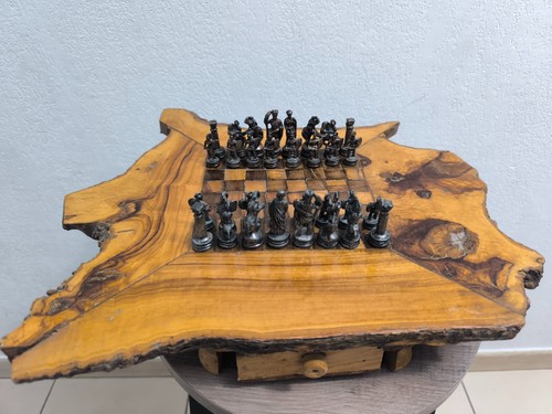 Jeu échecs artisanal bois - jeu, d'Échecs