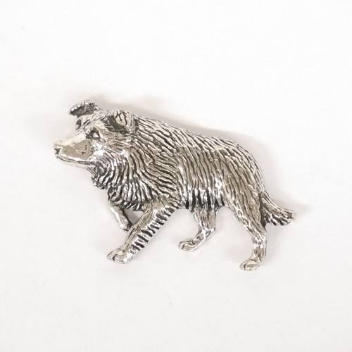 Broche émail border - broche, collie