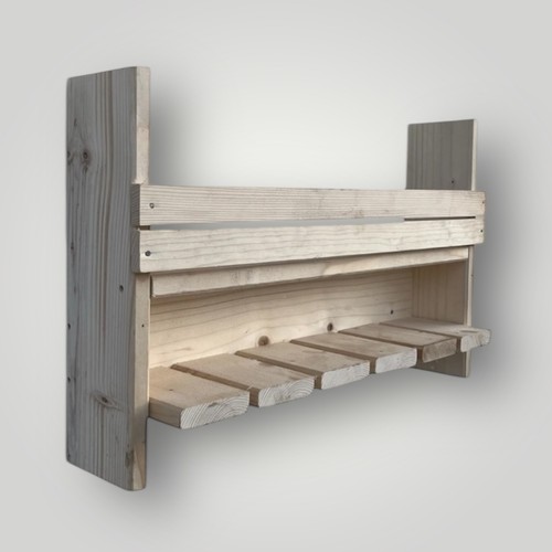 Porte bouteilles mural bois - mural, en