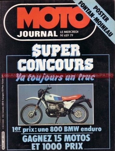 Moto journal 489 yamaha xs - moto,
