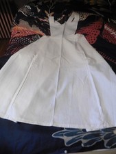OLD MAID APRON LONG COTTON BIB WRAPAROUND 1900