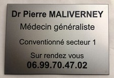 Plaque professionnelle en PVC
