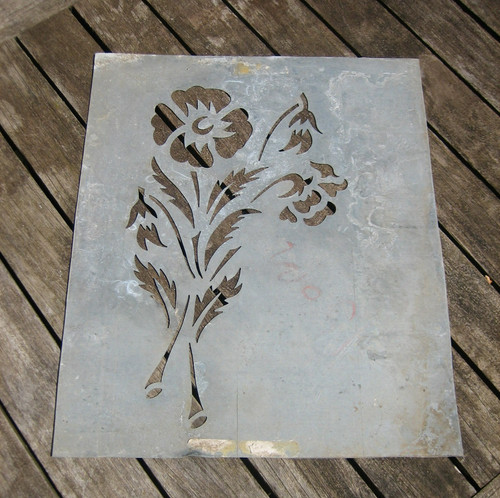 Ancien pochoir zinc motif - pochoir,