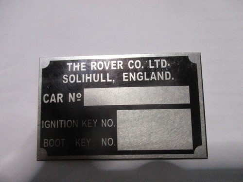 Plaque bouclier rover p6 - plaque,