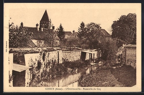 Cpa coincy aisne passerelle - /aisne,,