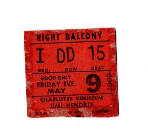 Original ticket concert jimi - original,