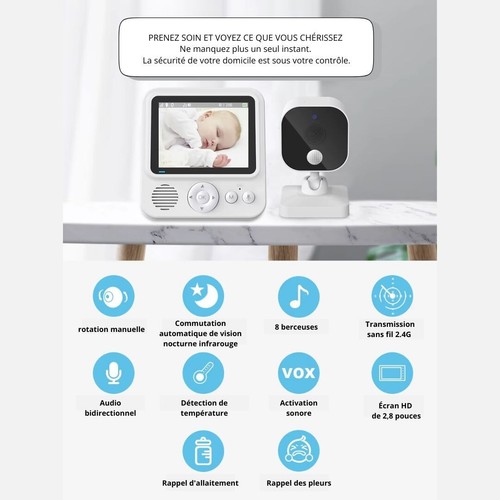Babyphone ecran 8 - babyphone, hd