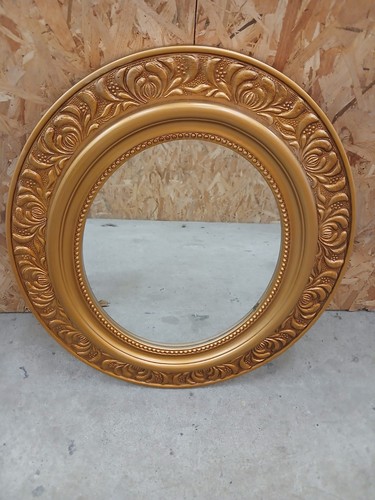 Miroir oval dore objet neuf - oval,