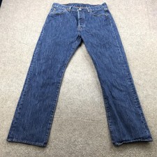 Levis 501 Jeans Mens 33x30 Blue Denim Straight Leg Button Fly Red Tab Classic