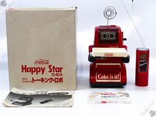 TOMY COCA COLA CHATBOT HAPPY STAR OMNIBOT LIMITED EDITION VINTAGE COKE JAPAN A