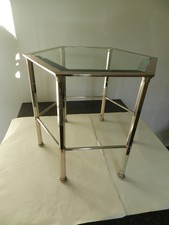 TABLE BASSE HEXAGONALE EN INOX