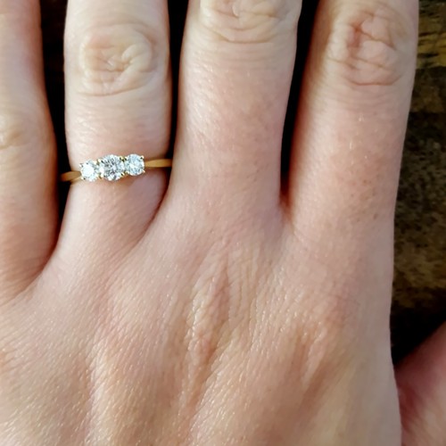 Bague diamant cultiv - diamant, or