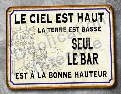 Plaque métal vintage lever - vintage,