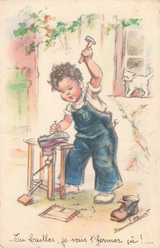 Cpa illustrée germaine bouret - cpa,