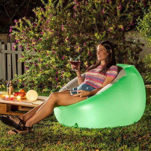 Fauteuil gonflable avec led - avec,